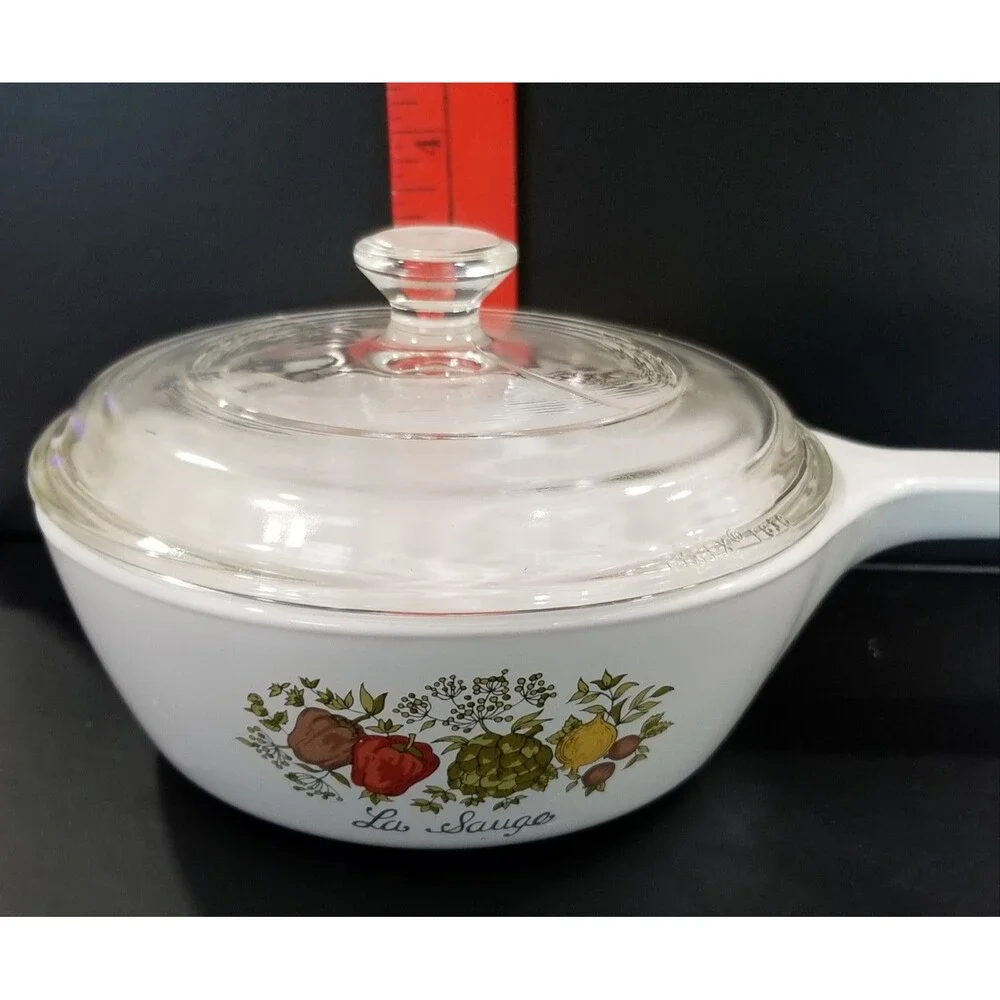 CorningWare Spice of Life La Sauge P‑81‑B 1 Pint Casserole Dish Vintage